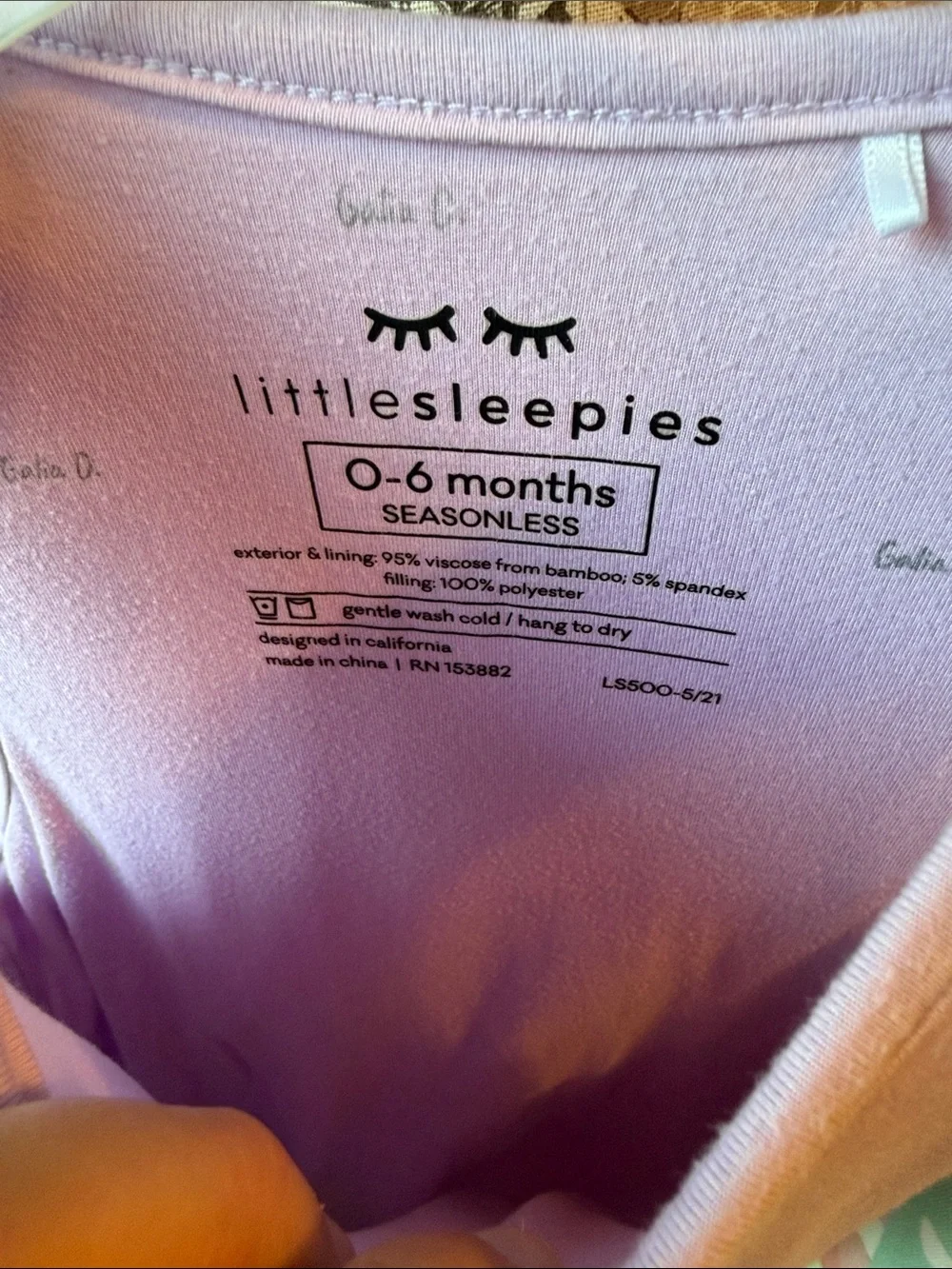 Little Sleepies Lavender & Mint Mermaid Scale Sleep Sack